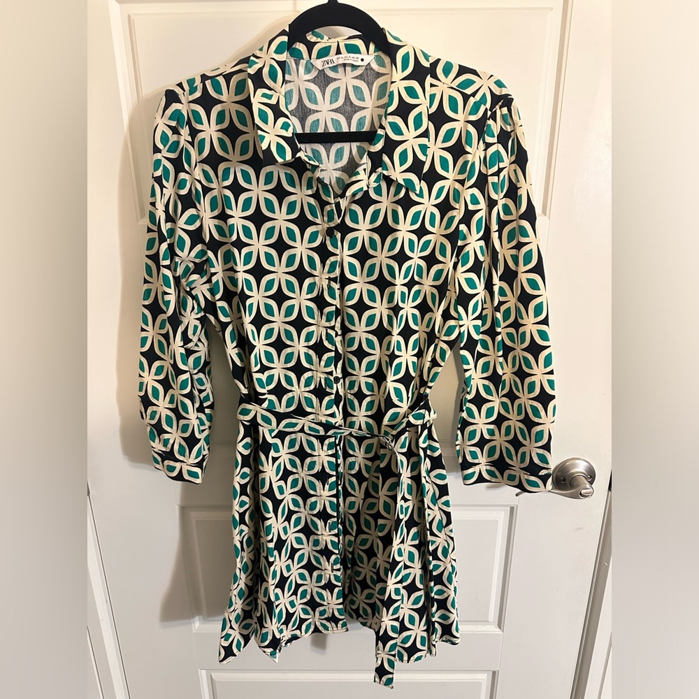 Zara geometrical pattern dress